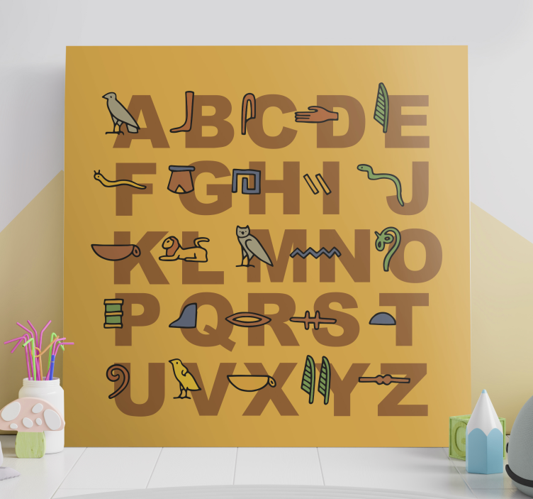 Abc canvas wall art colorful alphabet letters - TenStickers