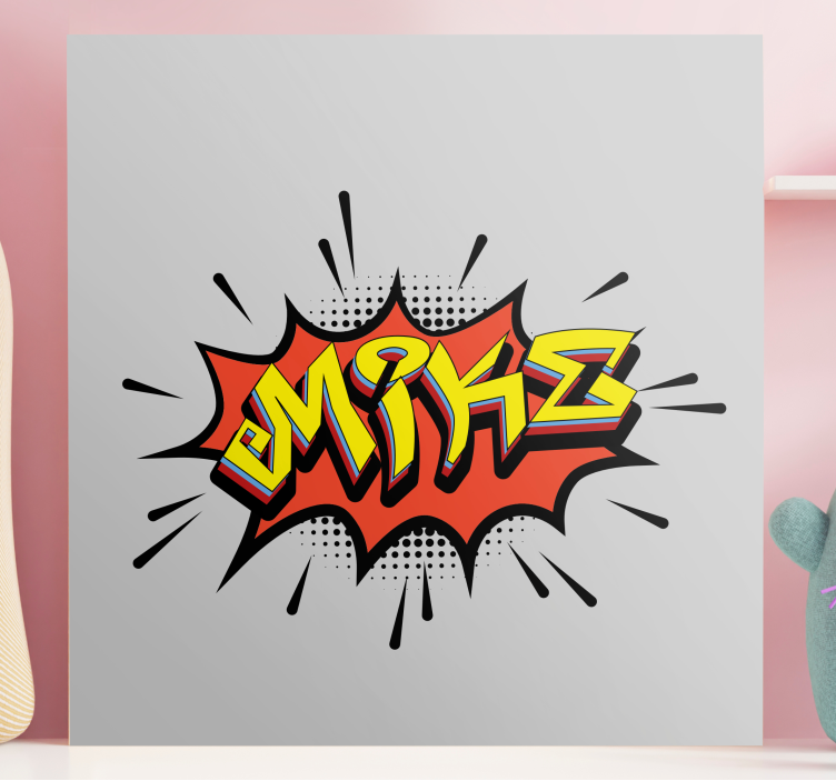 Abc canvas wall art in comic lettering style - TenStickers