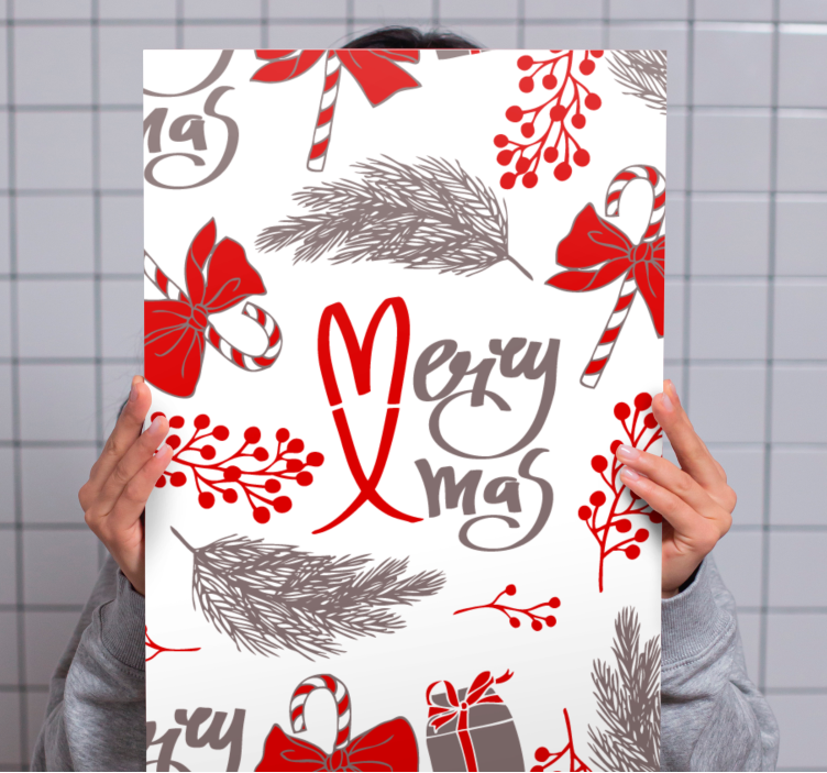 Abc canvas wall art merry christmas artwork - TenStickers