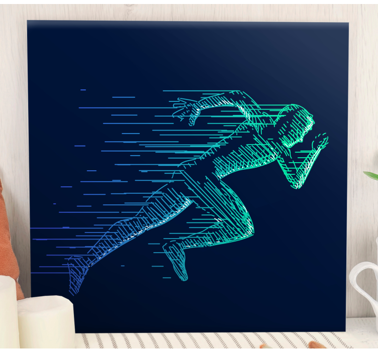 Abstract Running  canvas art prints - TenStickers