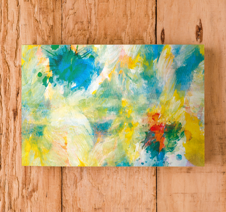 Abstract wall art 1 in bright color burst - TenStickers