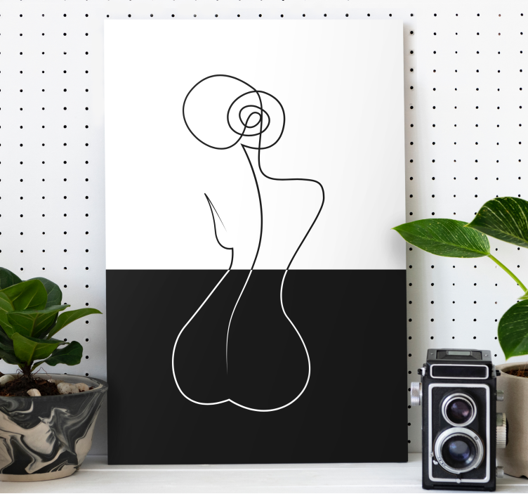 Abstract wall art 1 minimalist line art - TenStickers