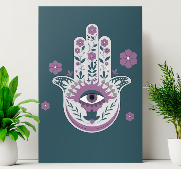 Buddha wall art hand with eye symbol - TenStickers