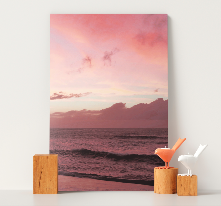 Calming ocean sunset landscape canvas - TenStickers
