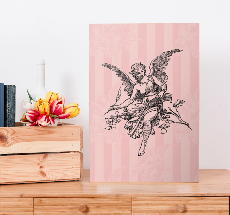 Canvas art cherubic figure elegance - TenStickers