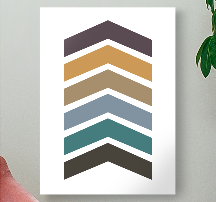 Chevron Pattern Design geometric canvas - TenStickers