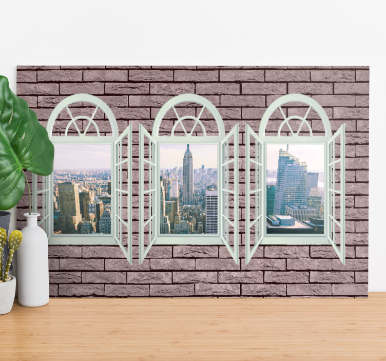 Cityscape wall art elegant urban view - TenStickers