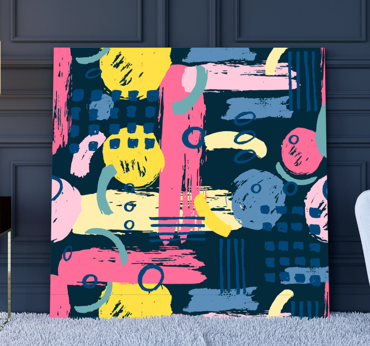 Colorful abstract canvas wall art - TenStickers