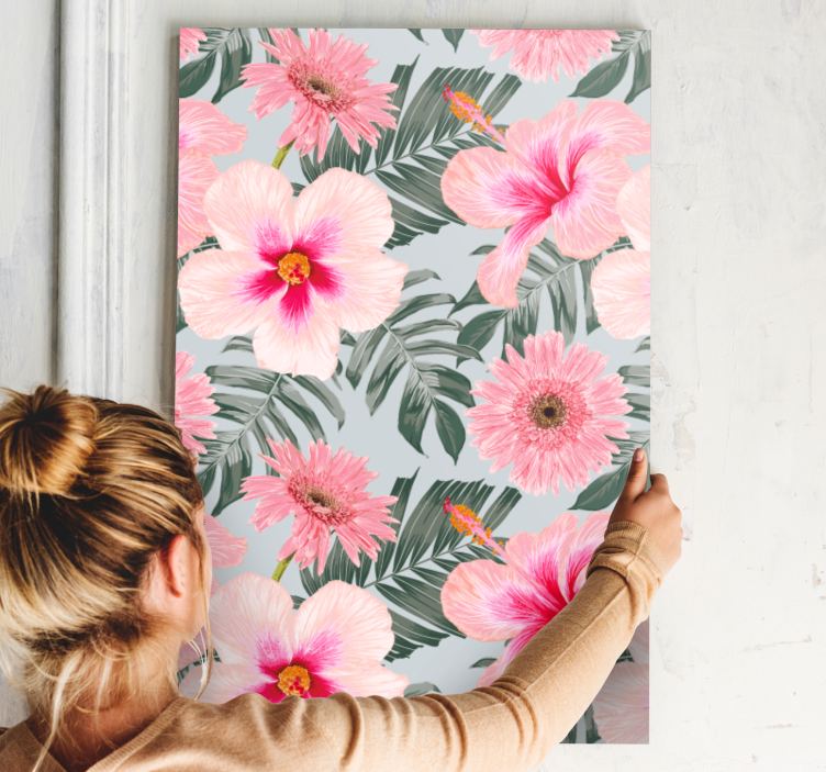 Colourful pastel painting flower canvas - TenStickers