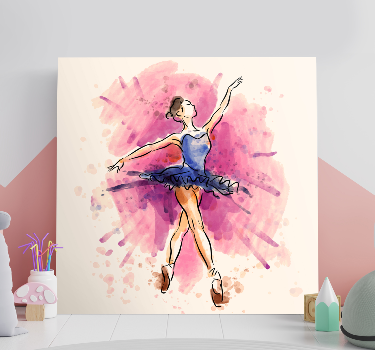 Dancer canvas graceful ballet display - TenStickers
