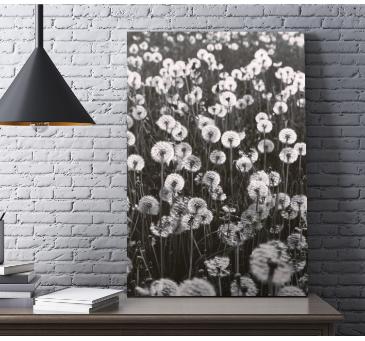 Dandelion big field flower canvas - TenStickers