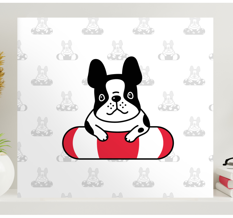 Dog wall art cute french bulldog print - TenStickers