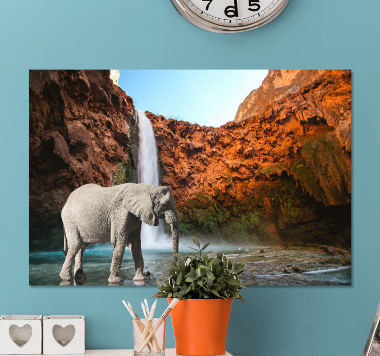 Elephant wallart majestic elephant oasis - TenStickers