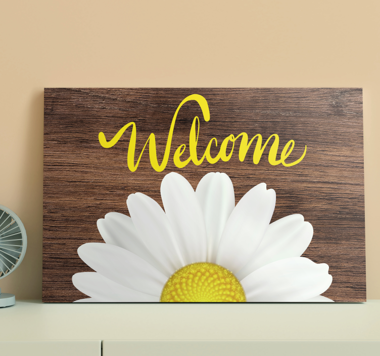 floral welcome Entrance hall canvas art - TenStickers