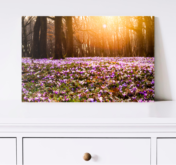 Flowers canvas blooming spring landscape - TenStickers