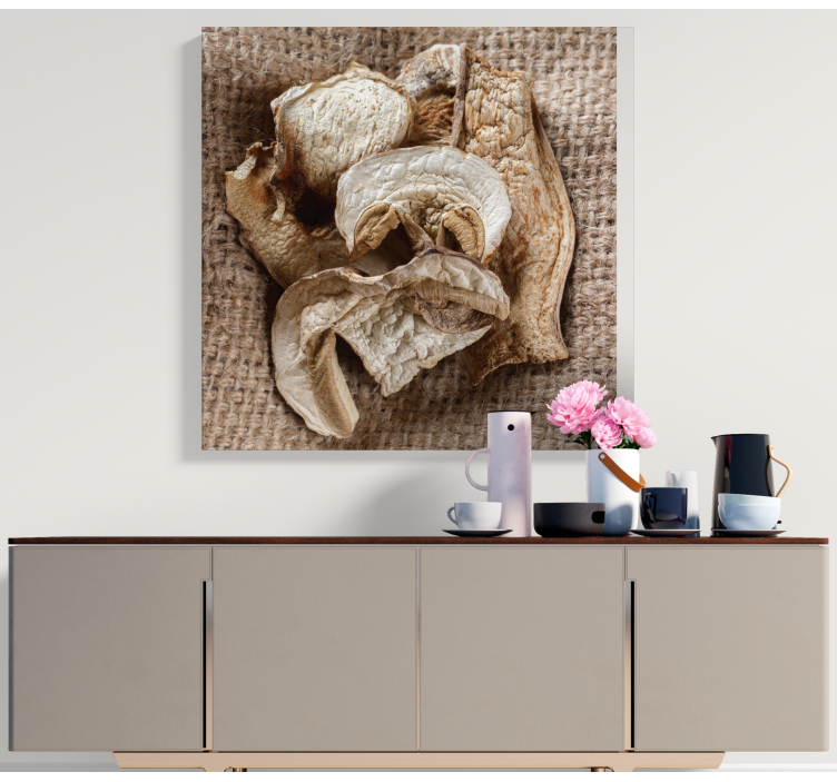 Flowers canvas dried mushroom display - TenStickers