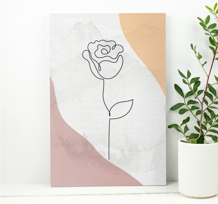 Flowers canvas elegant rose design - TenStickers