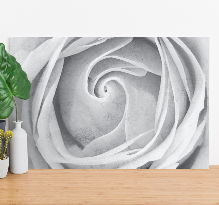 Flowers canvas elegant rose spiral art print - TenStickers