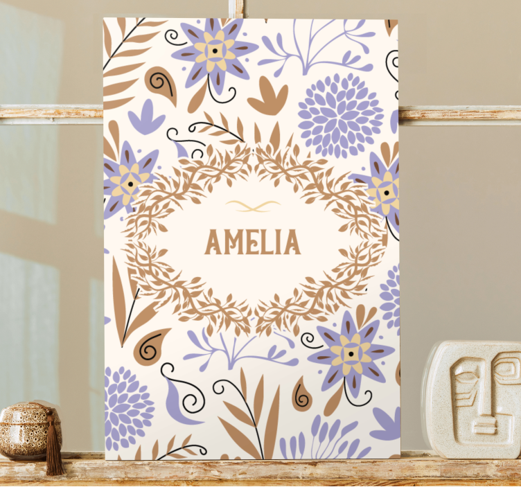 Flowers canvas floral blossom artwork - TenStickers