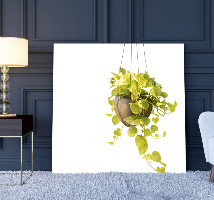 Flowers canvas hanging greenery decor arrangement - TenStickers