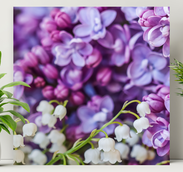 Flowers canvas lilies and lilacs - TenStickers
