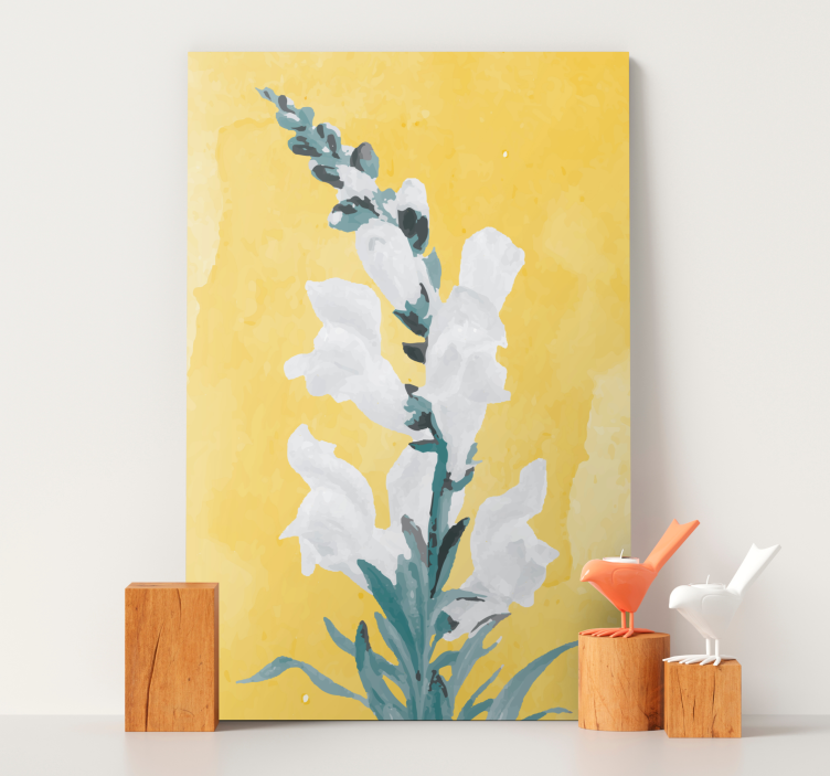 Flowers canvas subtle white blossoms - TenStickers