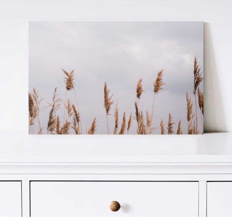 Flowers canvas tall grass stalks - TenStickers