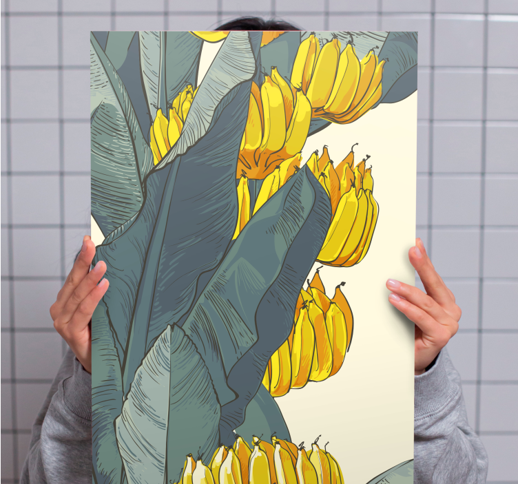 Flowers canvas tropical floral design - TenStickers