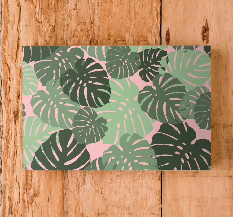 Flowers canvas tropical leaf designs - TenStickers