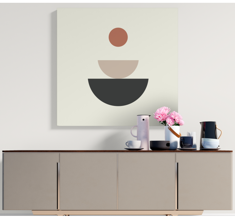 Fountain geometric art geometric canvas - TenStickers