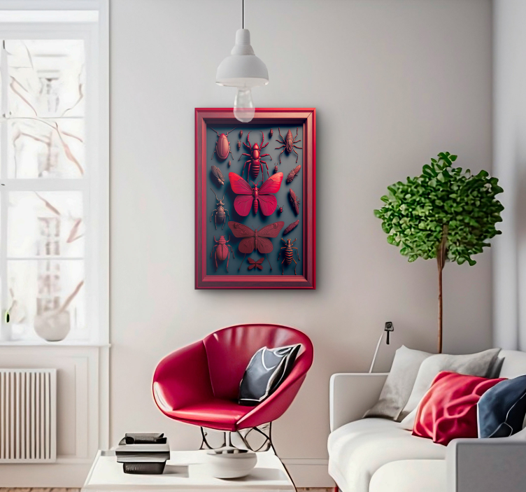 Framed Insect Collection canvas art - TenStickers
