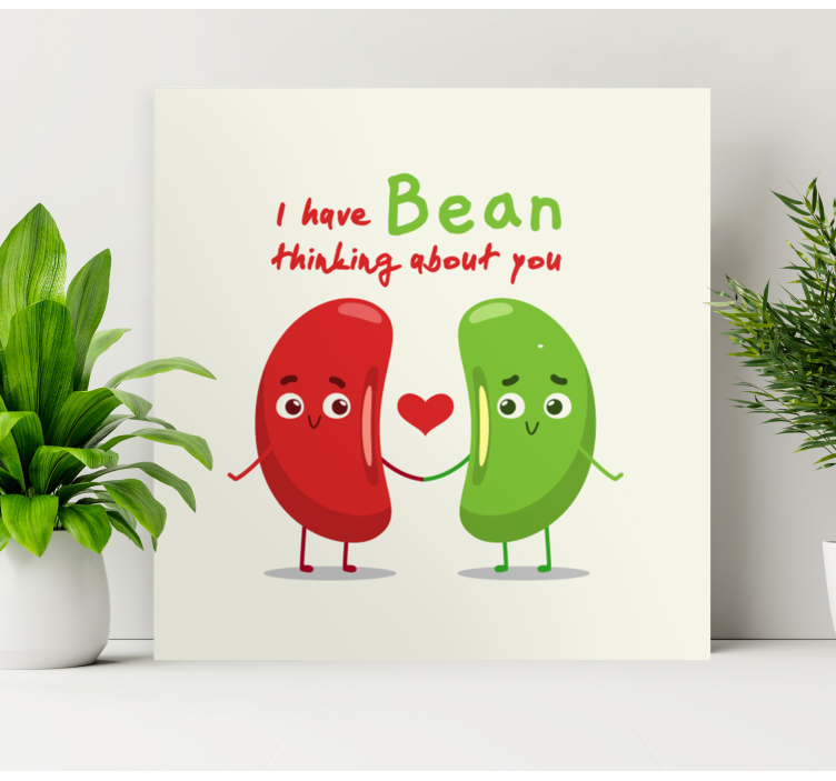 Funny quote with Beans quote canvas wall art - TenStickers