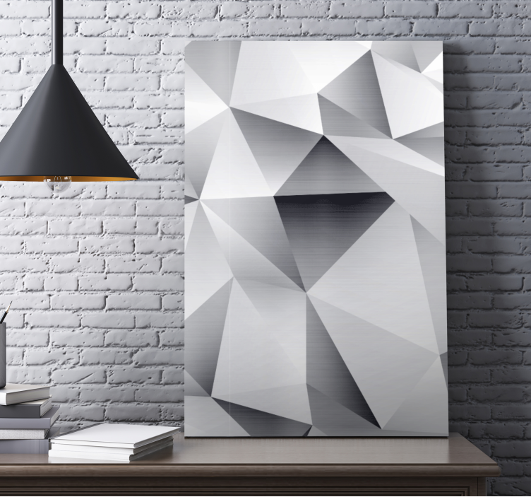 Geometric canvas abstract faceted structure - TenStickers