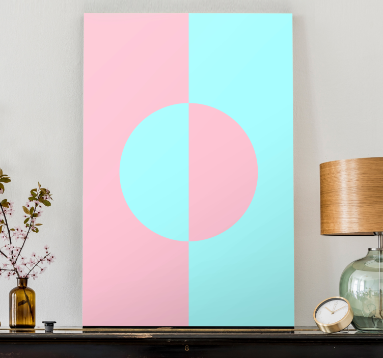 Geometric canvas circle and split design - TenStickers