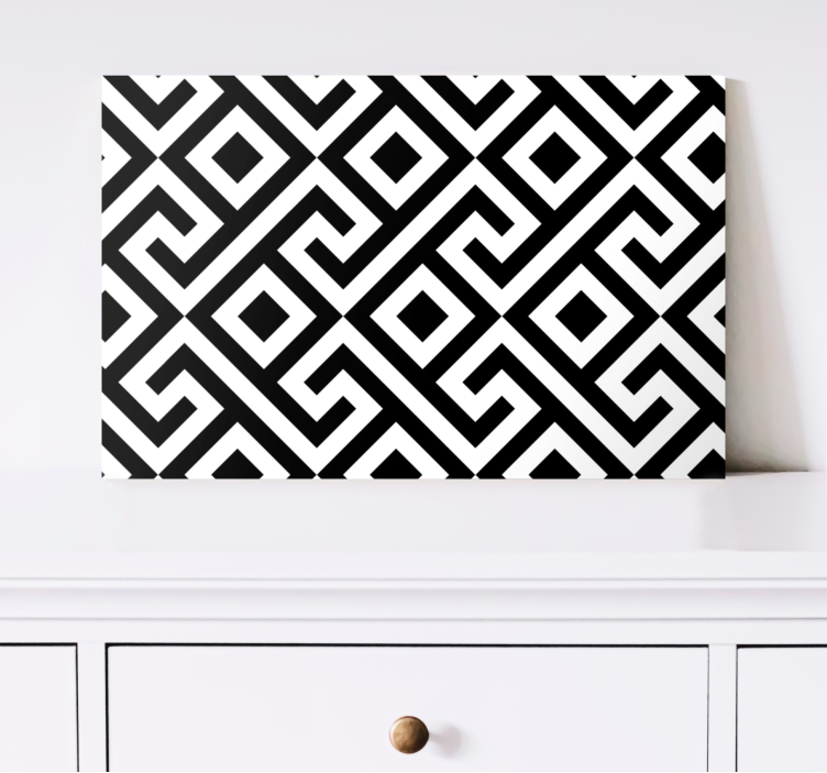 Geometric canvas elegant black design - TenStickers