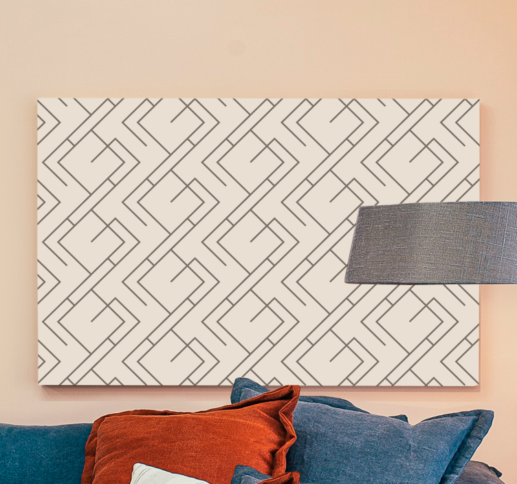 Geometric canvas stylish linear design - TenStickers