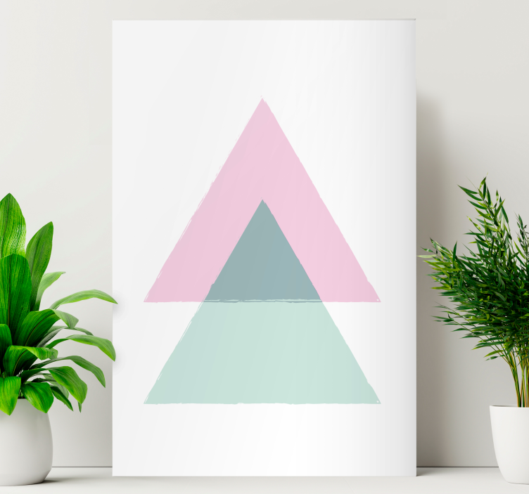 Geometric canvas triangular shapes - TenStickers