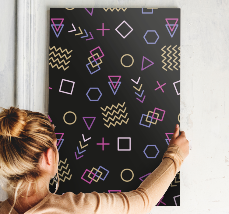 Geometric canvas with geometric shapes design - TenStickers