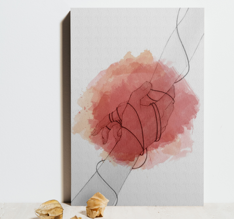 Holding hands Entrance hall canvas art - TenStickers