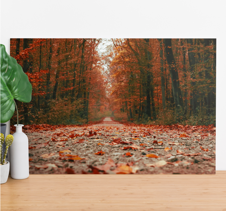 Landscape canvas autumn pathway - TenStickers