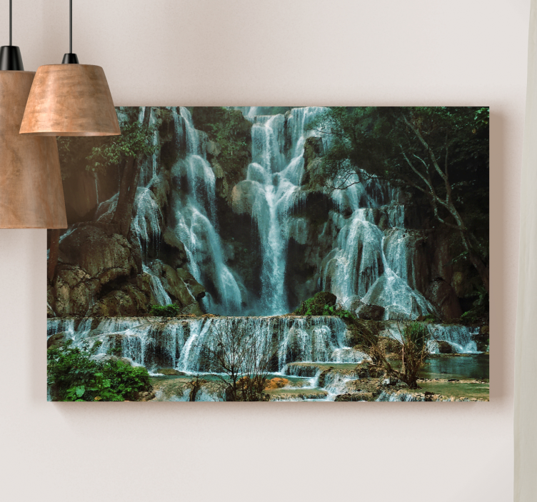 Landscape canvas grand waterfall flow - TenStickers