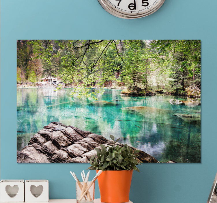 Landscape canvas serene lake reflection - TenStickers