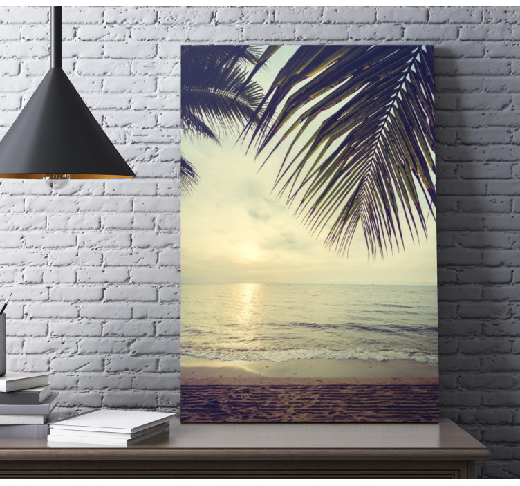 Landscape canvas serene ocean sunset - TenStickers