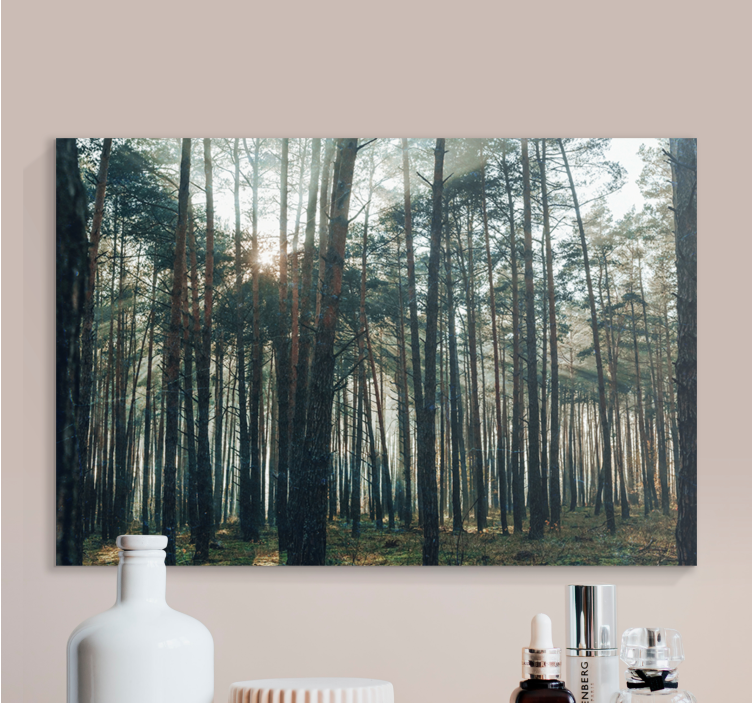 Majestic forest glow tree canvas wall art - TenStickers