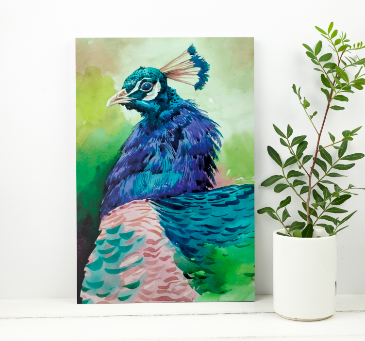Majestic Peacock Portrait dog wall art - TenStickers