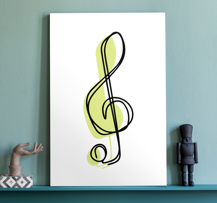 Minimalist music note design Music canvas art - TenStickers