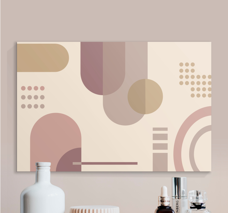 Modern canvas art with geometric abstract forms - TenStickers