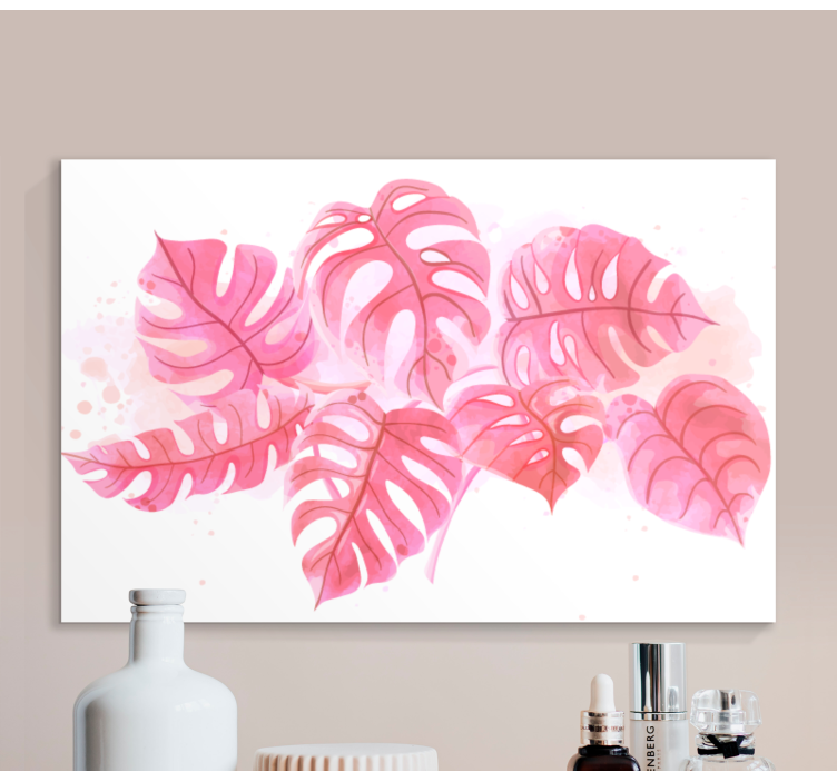 Monstera leaf print nordic art prints - TenStickers