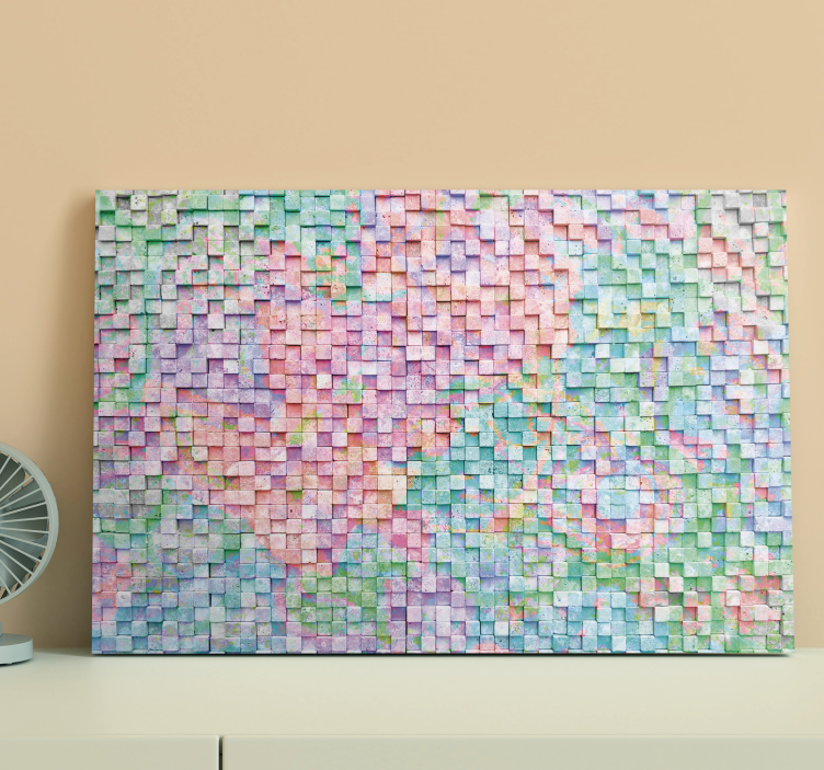 Mosaic Spectrum geometric canvas - TenStickers