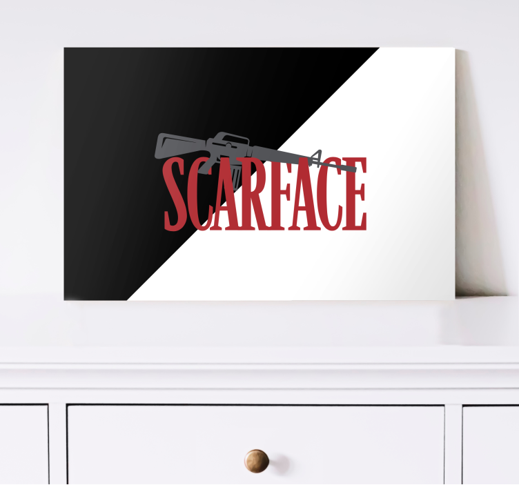 Movie image Scarface with text quote canvas - TenStickers